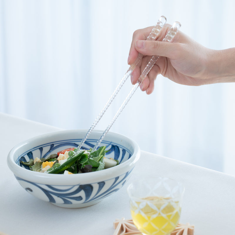 Hirota Transparent Edo Glass Serving Chopsticks 25cm/9.8in