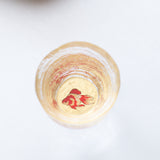 Yoshita Kasho Goldfish Maki-e Glass Sake Cup