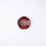 Plum Blossom Echizen Lacquerware Red Teacup Coaster Set