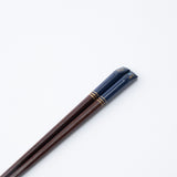 Abalone Shell-Inlayed Rabbit Blue Wakasa Lacquer Chopsticks 18cm/7.1in