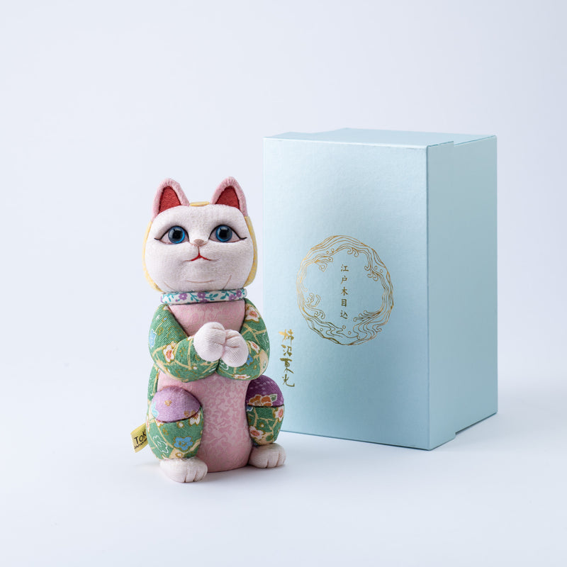 Kakinuma Ningyo Various Colors Wish Upon a Star Edo Kimekomi Doll Lucky Cats