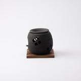 Sekiryu Diamond Pattern Black Tokoname Chakoro Tea Incense Burner