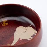 Yamanaka Lacquerware Animal Design Series Children's Bowl