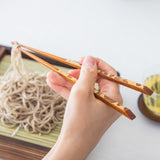 Yamachiku Sea Bream Lacquered White Bamboo Reusable Chopsticks 23cm/9.1in