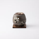 Sekiryu Cherry Blossom Green Ash Glaze Tokoname Chakoro Tea Incense Burner