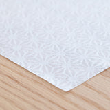 Morisa White Hemp Leaf Tosa Washi Paper Table Runner