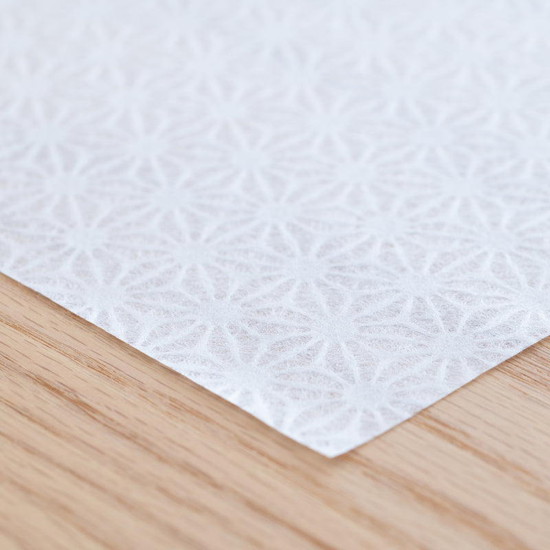 Morisa White Kagome Tosa Washi Paper Place Mat (5 sheets), MUSUBI KILN