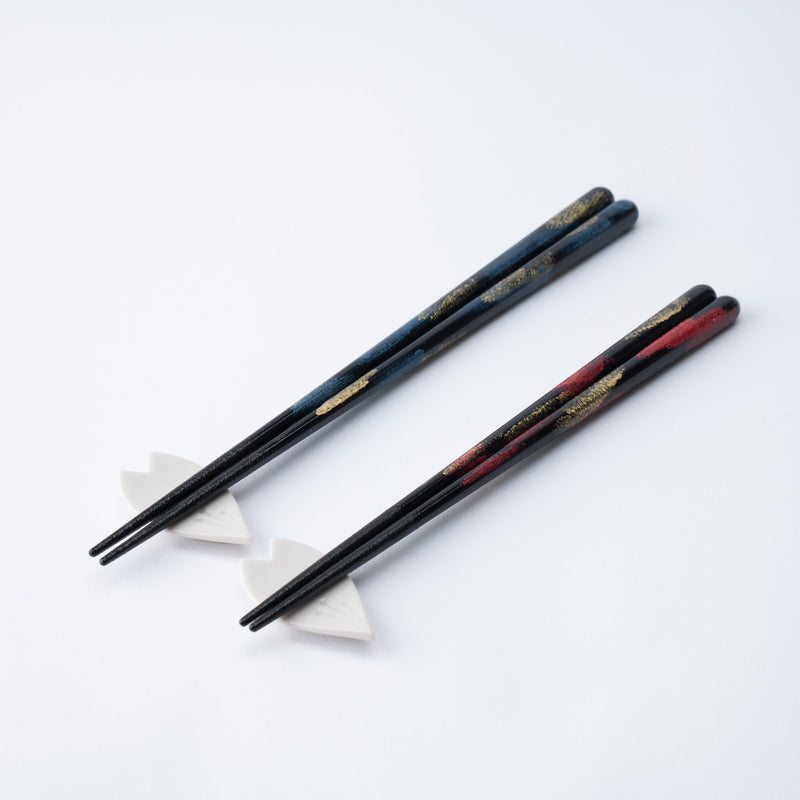 Issou Akebono Wakasa Lacquerware Set of Two Pairs of Chopsticks 23cm/9in and 20.5cm/8.1in
