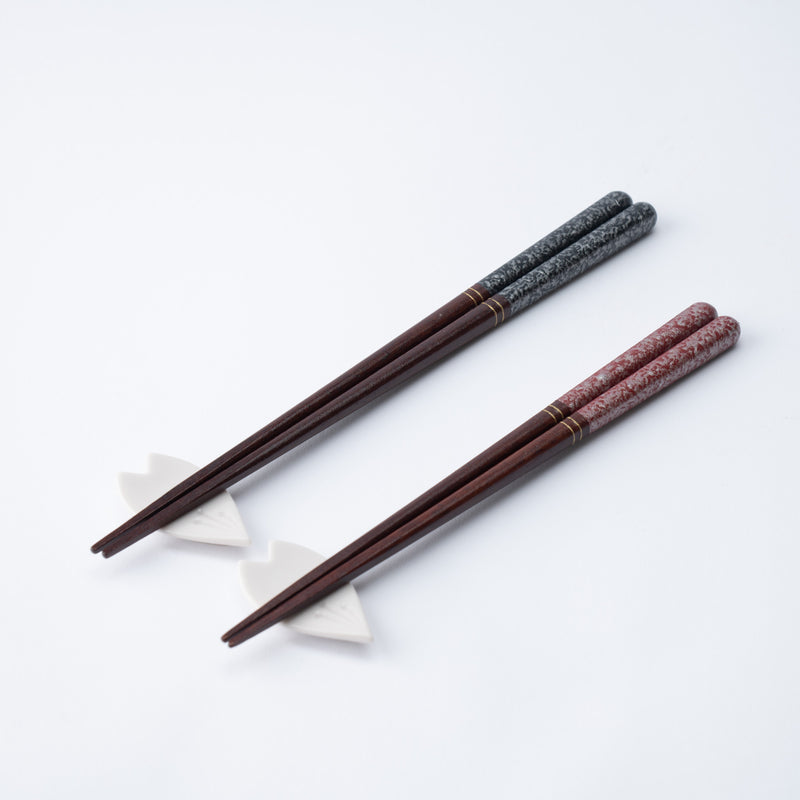 Issou Ginkon Celebration Wakasa Lacquerware Set of Two Pairs of Chopsticks 23cm/9in and 20.5cm/8.1in
