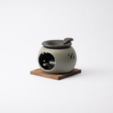 Yamafusa Loquat Leaf Round Tokoname Chakoro Tea Incense Burner
