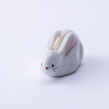 Hozan Kiln Sakura Rabbit Kyo Ware Chopstick Rest Set