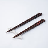 Sakura Dark Brown Wakasa Lacquerware Set of Two Pairs of Chopsticks 23cm/9in and 21cm/8.3in