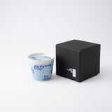 Arita Porcelain Lab Japan Blue Arabesque Soba Choko Cup and Condiment Plate Set