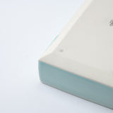 Hibino Aqua Blue Bijou Mino Ware Box Plate 7.6in