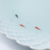 Kosen Kiln Medaka Rice Fish Weave Imari Nabeshima Ware Square Plate 10.4in