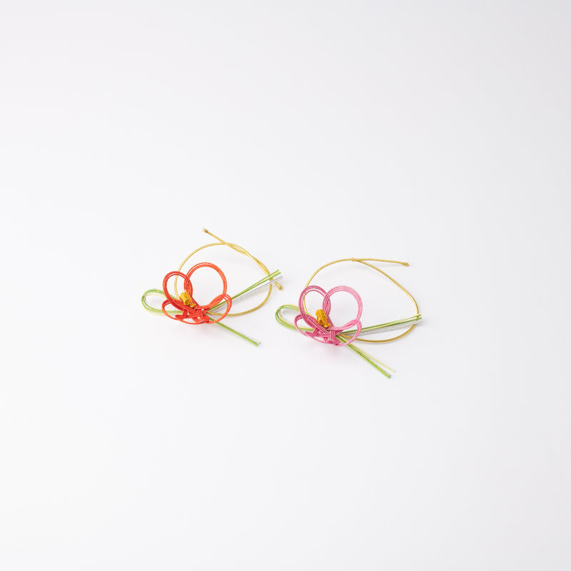 Tsuda Mizuhiki "knot" Pine Needles and Plum Kaga Mizuhiki Decorative Rubber Band