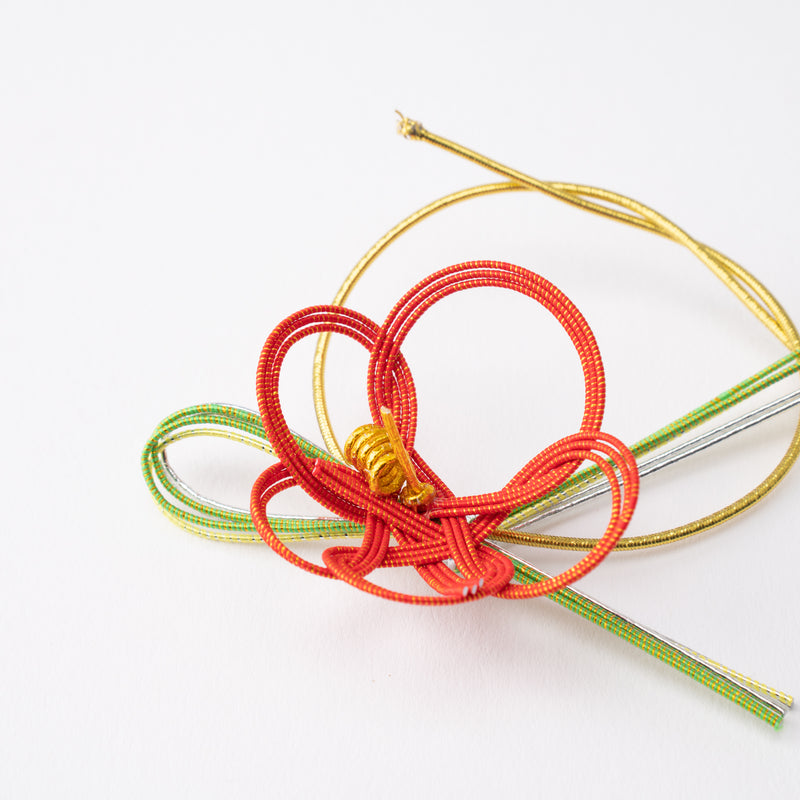 Tsuda Mizuhiki "knot" Pine Needles and Plum Kaga Mizuhiki Decorative Rubber Band