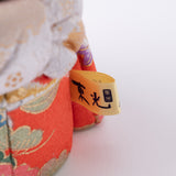 Kakinuma Ningyo Furisode Edo Kimekomi Doll Lucky Cat -Orange