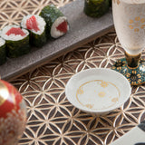 Kinzan Kiln White Shugu Kutani Sakazuki Flat Sake Cup - MUSUBI KILN - Handmade Japanese Tableware and Japanese Dinnerware