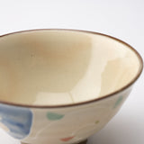 Aizen Kiln Indigo Blue Rabbit Hasami Children's Large Japanese Rice Bowl - MUSUBI KILN - Quality Japanese Tableware and Gift