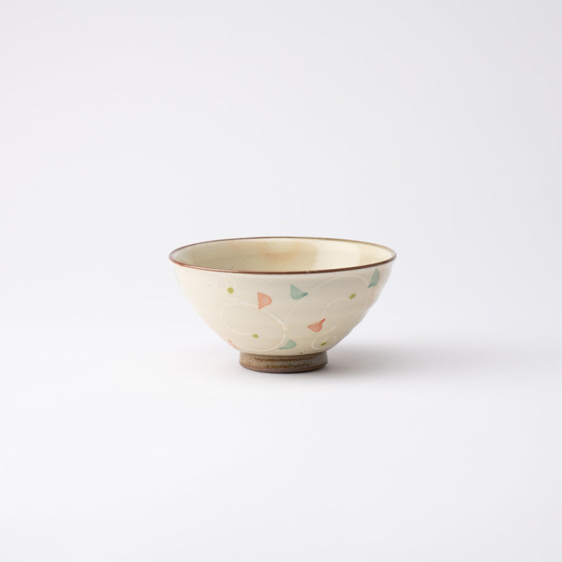 Aizen Kiln Pink Rabbit Hasami Children's Small Japanese Rice Bowl - MUSUBI KILN - Quality Japanese Tableware and Gift