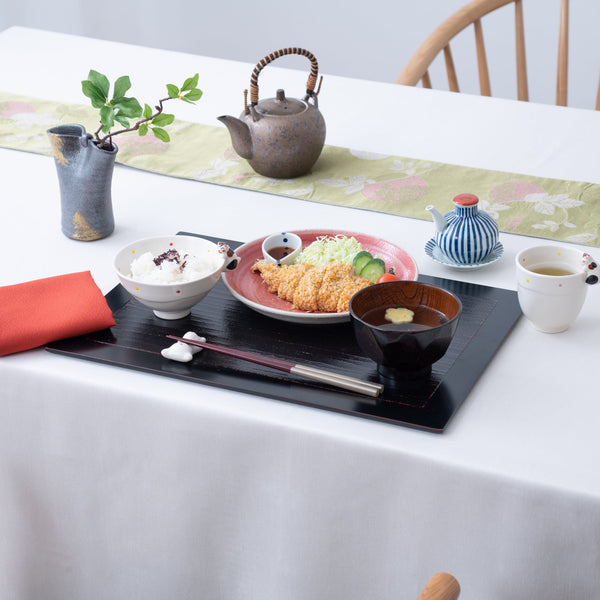 Akebono Yamanaka Lacquerware Tray - MUSUBI KILN - Quality Japanese Tableware and Gift