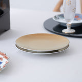 Arita Porcelain Lab Japan Autumn Gold Flat Plate 7.1in - MUSUBI KILN - Quality Japanese Tableware and Gift