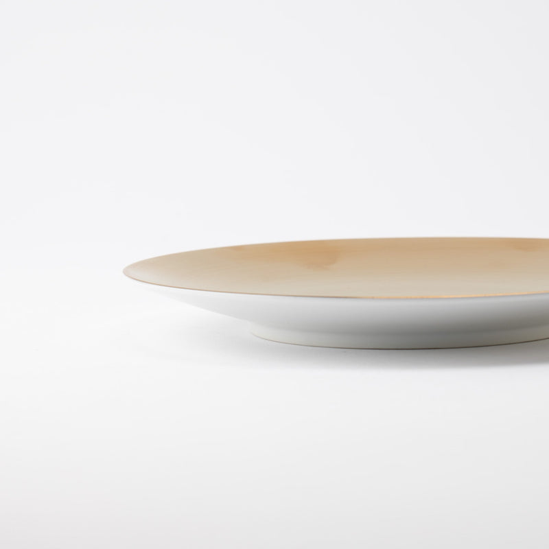 Arita Porcelain Lab Japan Autumn Gold Flat Plate 7.1in - MUSUBI KILN - Quality Japanese Tableware and Gift