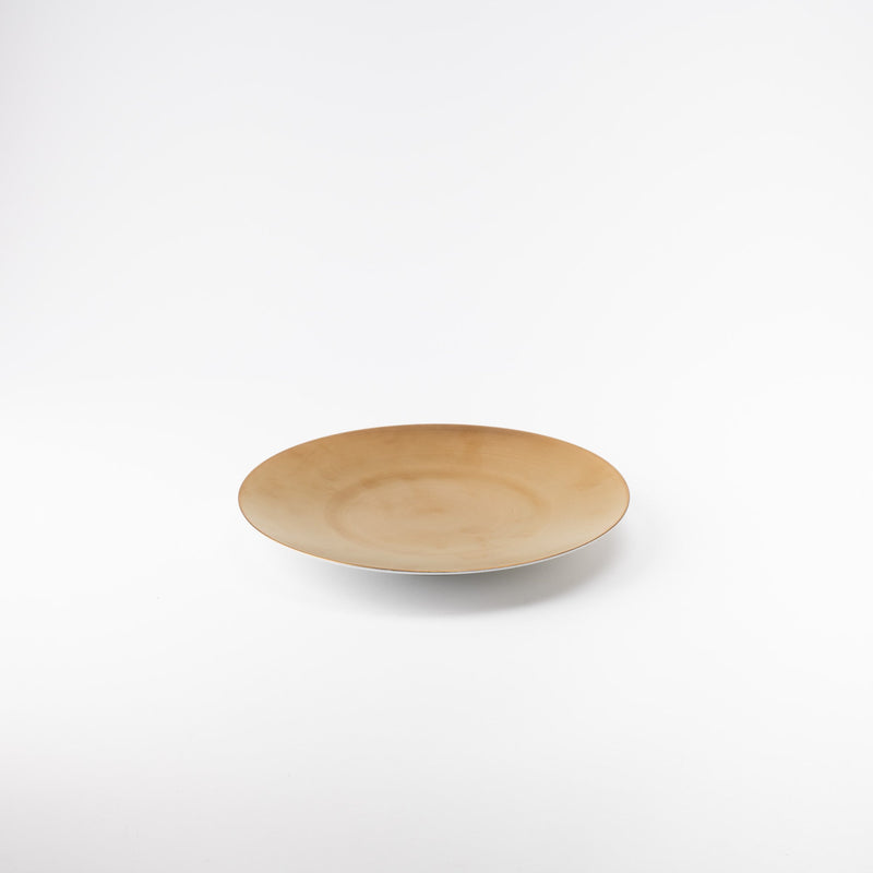 Arita Porcelain Lab Japan Autumn Gold Flat Plate 8.3in - MUSUBI KILN - Quality Japanese Tableware and Gift