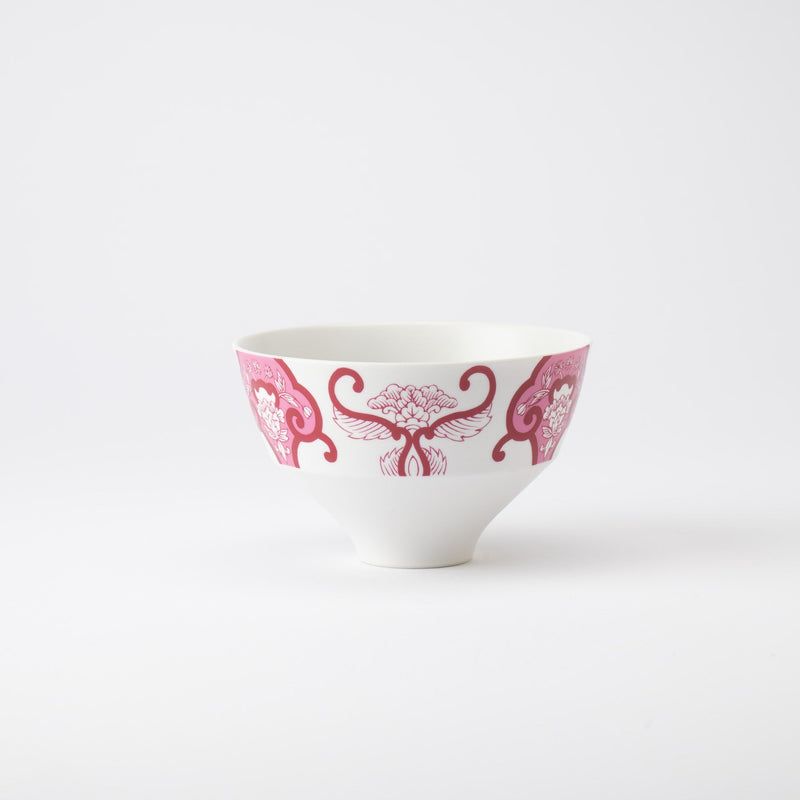 Arita Porcelain Lab Japan Autumn Old Imari Floral Patter Red Rice Bowl - MUSUBI KILN - Quality Japanese Tableware and Gift