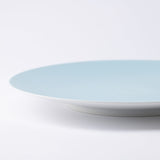 Arita Porcelain Lab Japan Blue Pearl Blue Flat Plate - MUSUBI KILN - Handmade Japanese Tableware and Japanese Dinnerware