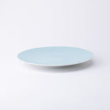 Arita Porcelain Lab Japan Blue Pearl Blue Flat Plate - MUSUBI KILN - Handmade Japanese Tableware and Japanese Dinnerware