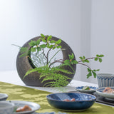 Ash Ring Shigaraki Ware Ikebana Flower Vase - MUSUBI KILN - Handmade Japanese Tableware and Japanese Dinnerware