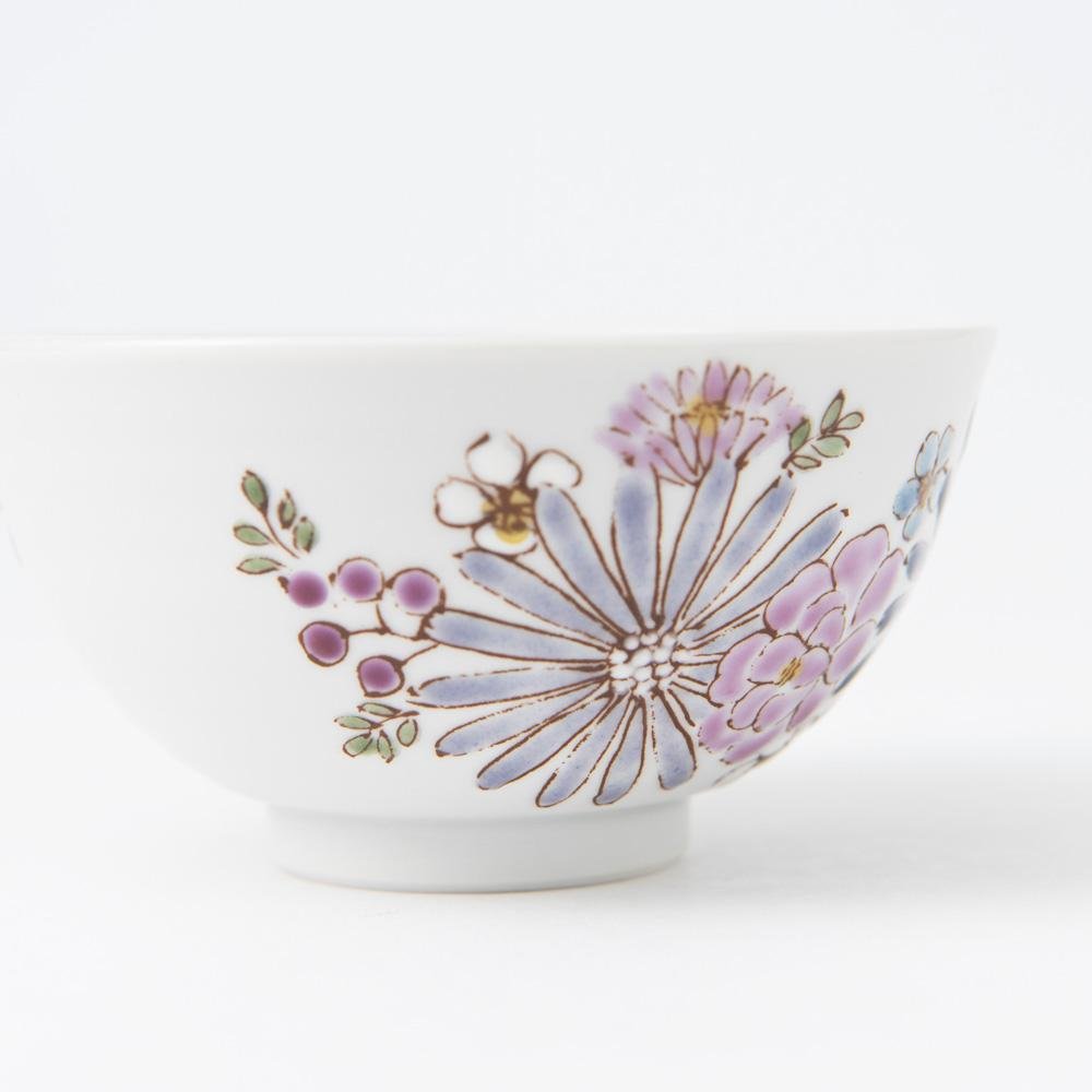 Atelier Yu Brilliant flower Kutani Japanese Rice Bowl - MUSUBI KILN - Quality Japanese Tableware and Gift