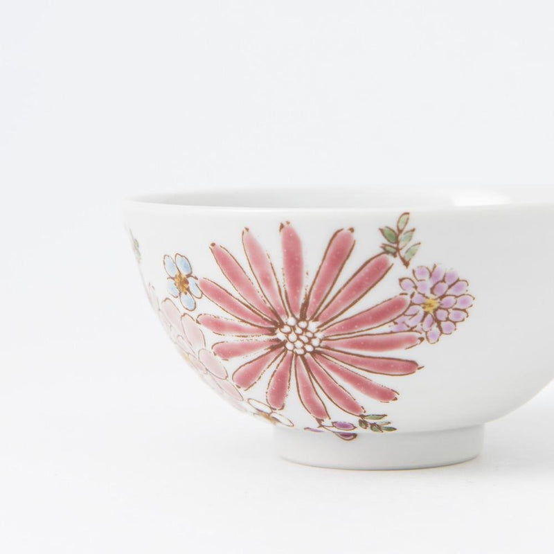 Atelier Yu Brilliant flower Kutani Rice Bowl - MUSUBI KILN - Handmade Japanese Tableware and Japanese Dinnerware