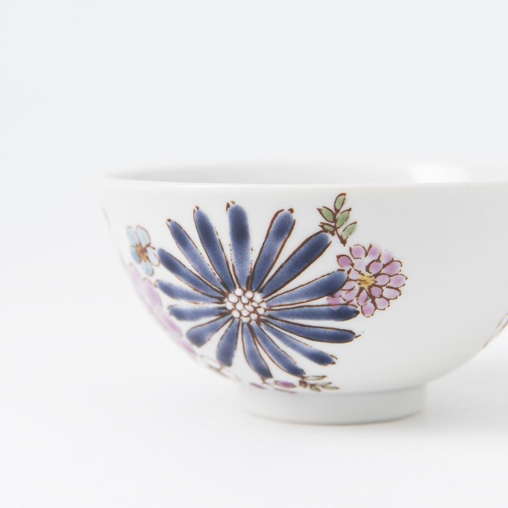 Atelier Yu Brilliant flower Kutani Japanese Rice Bowl - MUSUBI KILN - Quality Japanese Tableware and Gift