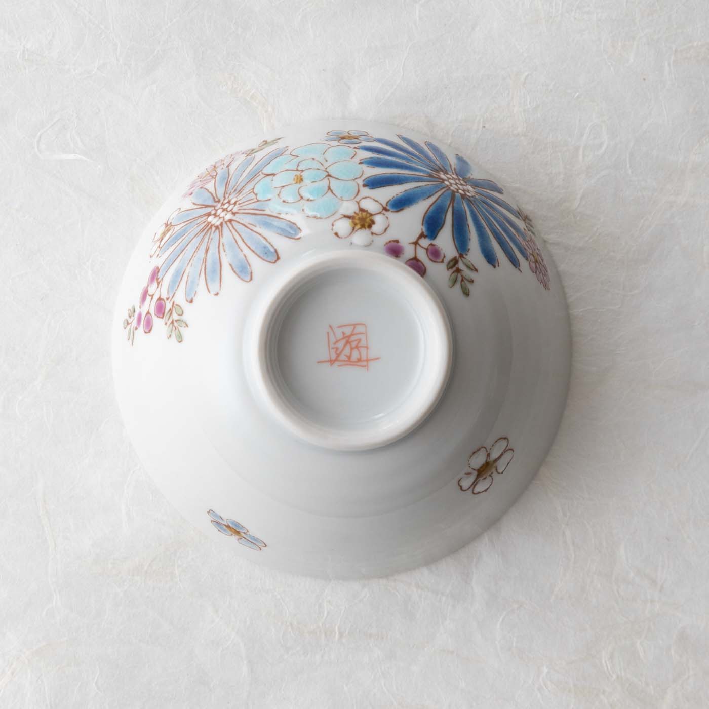 Atelier Yu Brilliant flower Kutani Japanese Rice Bowl - MUSUBI KILN - Quality Japanese Tableware and Gift