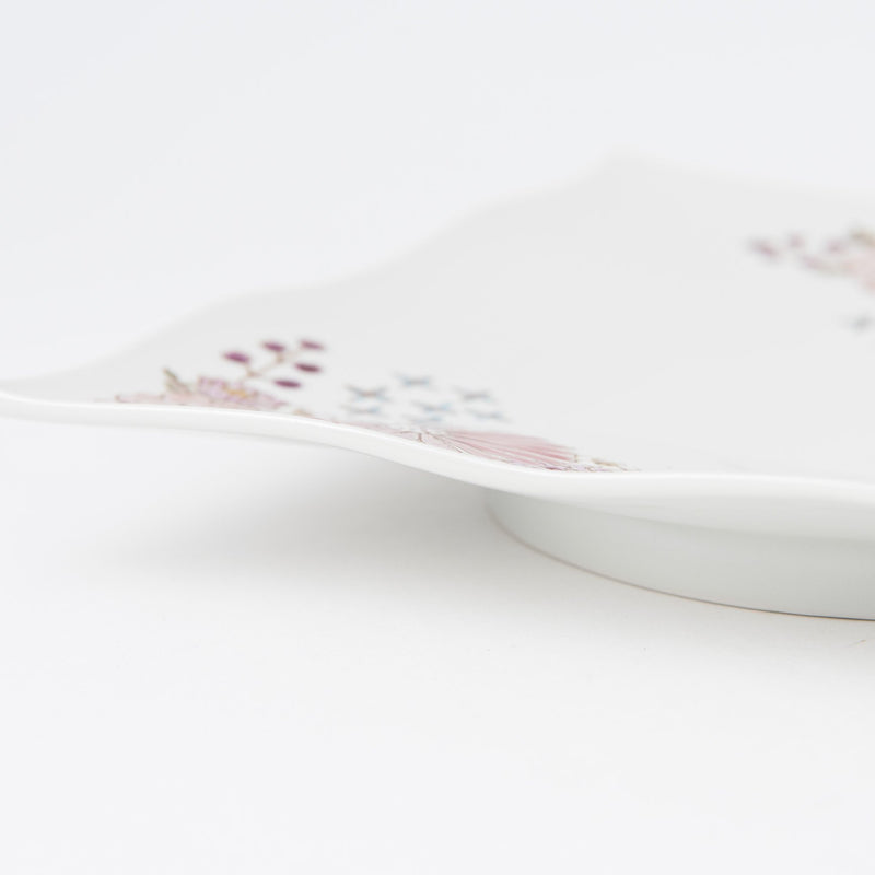 Atelier Yu Brilliant Flower Kutani Square Plate M - MUSUBI KILN - Handmade Japanese Tableware and Japanese Dinnerware