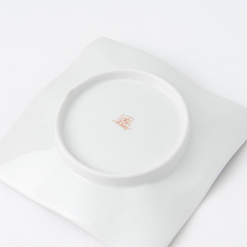Atelier Yu Brilliant Flower Kutani Square Plate S - MUSUBI KILN - Handmade Japanese Tableware and Japanese Dinnerware