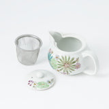 Atelier Yu Brilliant flower Kutani Teapot - MUSUBI KILN - Handmade Japanese Tableware and Japanese Dinnerware