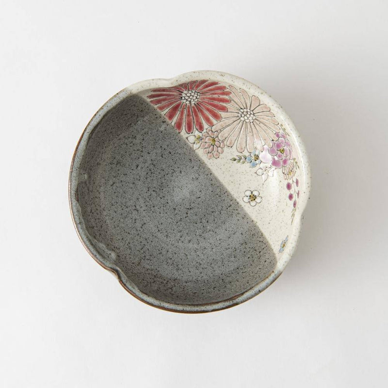 Atelier Yu Brilliant Pink Flower Kutani Bowl - MUSUBI KILN - Handmade Japanese Tableware and Japanese Dinnerware