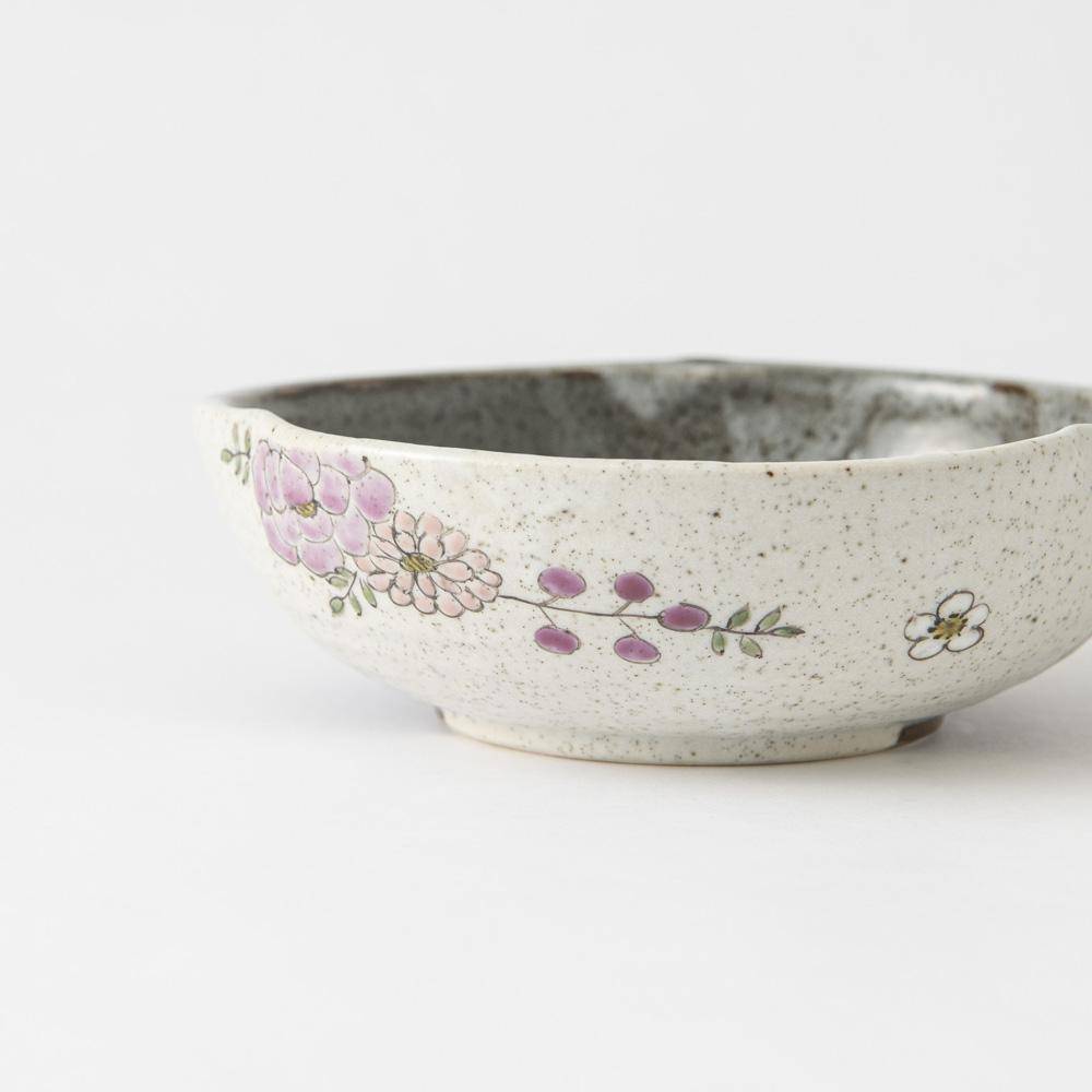 Atelier Yu Brilliant Pink Flower Kutani Bowl - MUSUBI KILN - Handmade Japanese Tableware and Japanese Dinnerware
