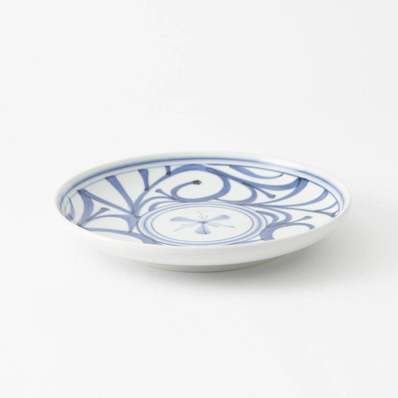 Baizan Kiln Arabesque Round Plate 9.64in - MUSUBI KILN - Handmade Japanese Tableware and Japanese Dinnerware