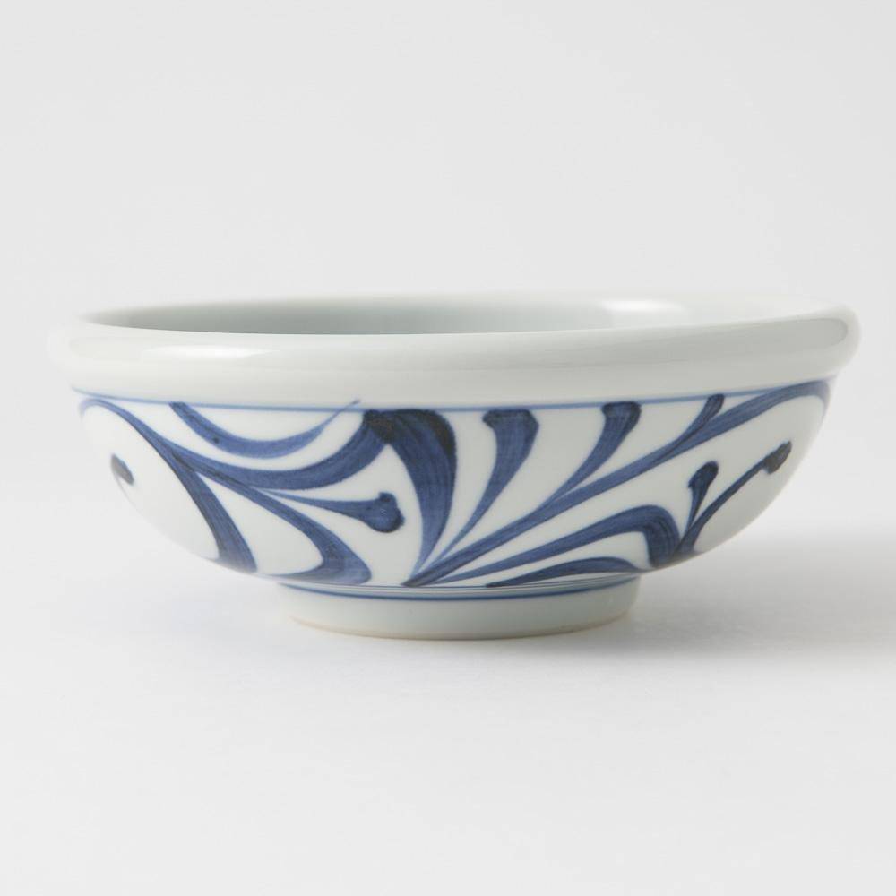 Baizan Kiln Arabesque Tobe Bowl 7.4in - MUSUBI KILN - Handmade Japanese Tableware and Japanese Dinnerware