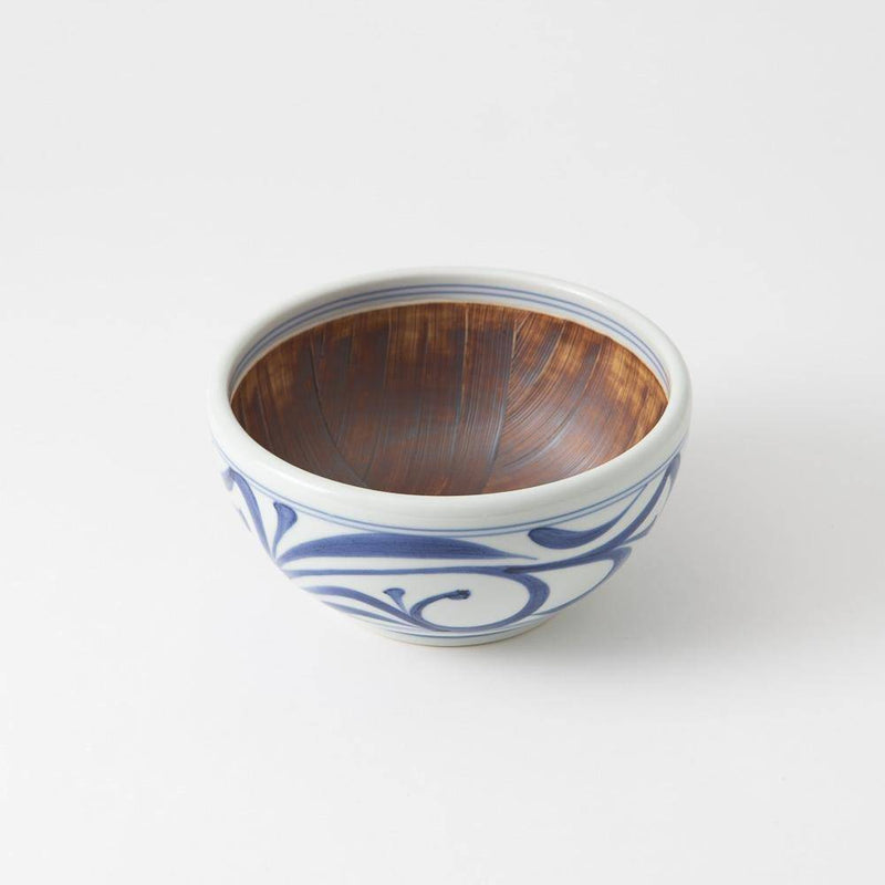 Baizan Kiln Arabesque Tobe Mortar Bowl 7.8in - MUSUBI KILN - Handmade Japanese Tableware and Japanese Dinnerware