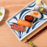 Baizan Kiln Arabesque Tobe Rectangle Plate - MUSUBI KILN - Handmade Japanese Tableware and Japanese Dinnerware