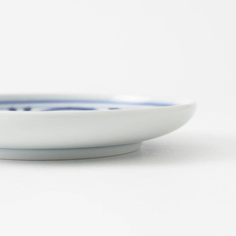 Baizan Kiln Arabesque Tobe Round Plate 7.1in - MUSUBI KILN - Handmade Japanese Tableware and Japanese Dinnerware