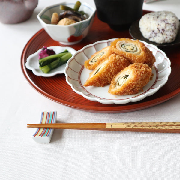 Baizan Kiln Colorful Tobe Chopstick Rest - MUSUBI KILN - Handmade Japanese Tableware and Japanese Dinnerware