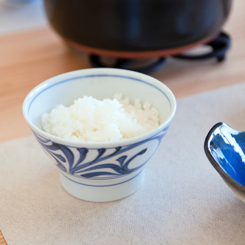 Baizan Kiln Kurawanka Arabesque Rice Bowl - MUSUBI KILN - Handmade Japanese Tableware and Japanese Dinnerware