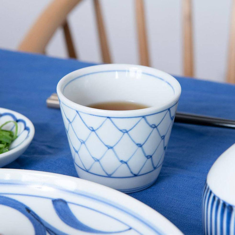 Baizan Kiln Mesh Tobe cup - MUSUBI KILN - Handmade Japanese Tableware and Japanese Dinnerware